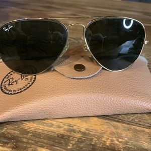 Vintage B&L Ray Ban large metal teardrop aviator 58 14 1980’s
